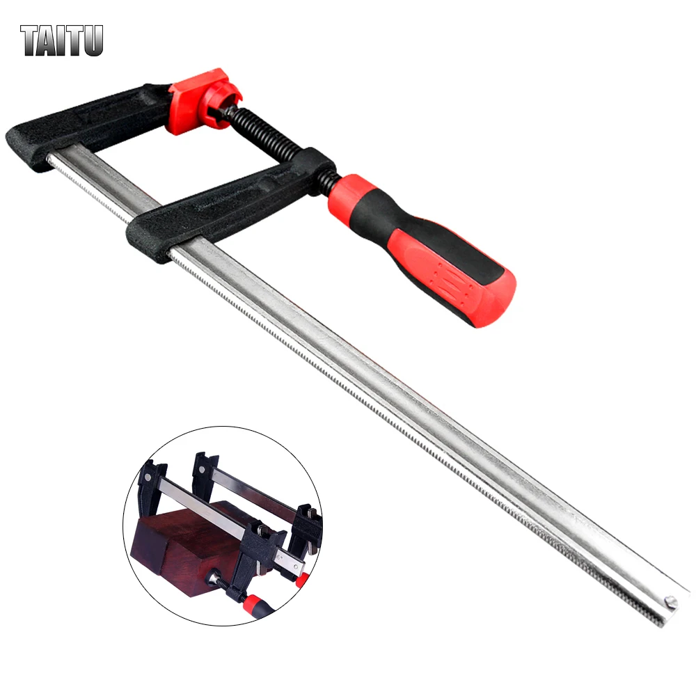 TAITU Quick Ratchet F Clamp Heavy Duty Wood Working Work Bar Clamp Clip Kit Woodworking clamping