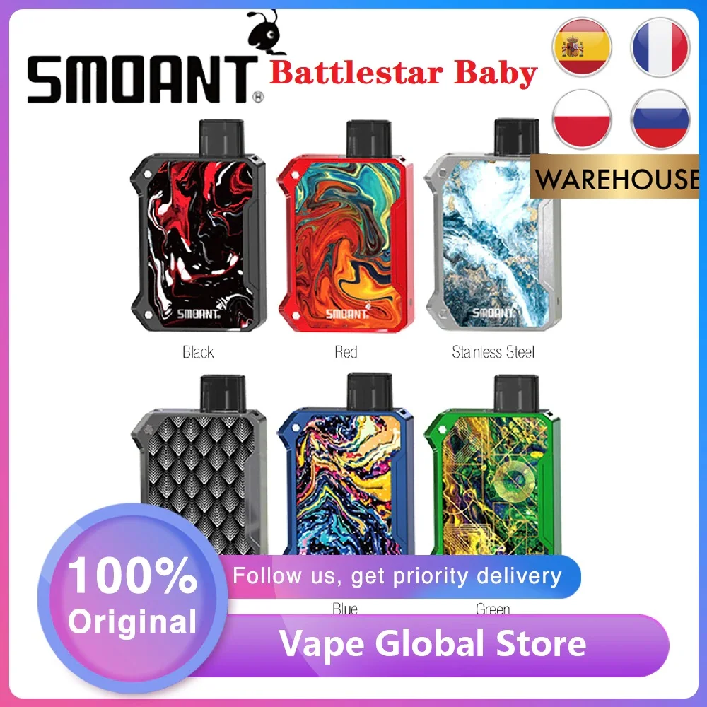 Новый оригинальный комплект Smoant Battlestar Baby Pod с аккумулятором 750 мА/ч электронная