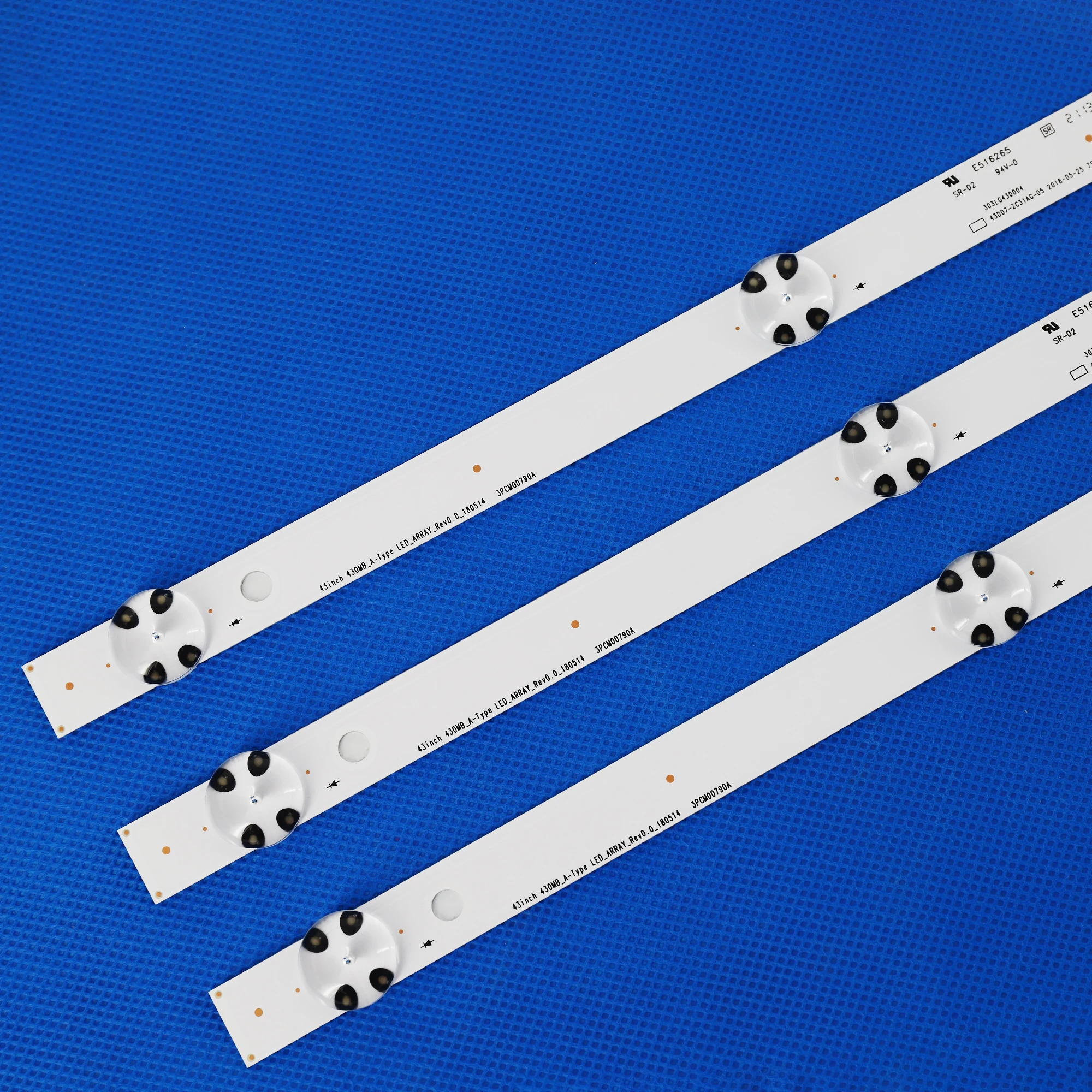 Tira de Retroiluminação Led para lg 43uj635v 43uj675v 43uk6300plb 43uj651v 43uj634v 43uj630v 43uj561v 43uj655v Lc43490059a Lc43490058a - Imagem 3