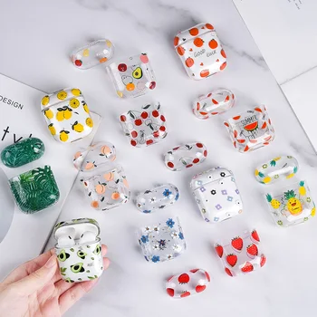 

Transparent Earphone Protective Case For Apple AirPods Case Flower Clear Hard Plastic Wireless Bluetooth Earphone Cases Fashion