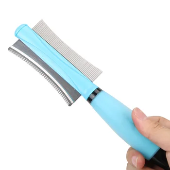 Pet Hair Comb Easy Deshedding Brush For Cat Grooming Tool Double-Sided For Long Small Hair Dog For Cat Dog Hair Remover 4