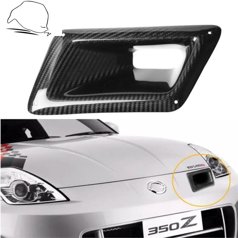 

For Nissan 350Z Z33 Nismo 2003-2009 Carbon Fiber Car Front Bumper Air Vent Intake Outlet Cover Trim replace Modified Accessories
