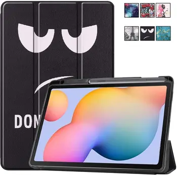 

Tablet Case for Samsung Galaxy Tab S6 Lite 10.4 SM-P610 P615 Tablet Capa Cover With Pencil Holder Magnetic Stand Case Cover