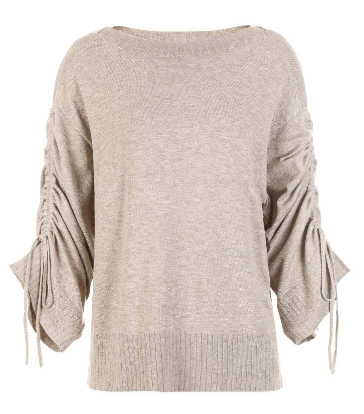 ONLY New Loose Open-forked Tie Sleeve Knitted Sweater | 118324531