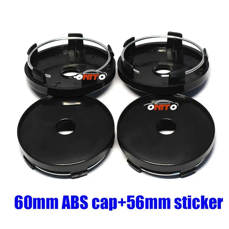 60mm cap ABS 100 шт./компл. 60 мм 2,36 дюйма(6 см) Центральная втулка колеса автомобиля Кепки колеса пыле-доказательство эмблемы Чехлы для всех автомобилей - Название цвета: 60mm cap ABS