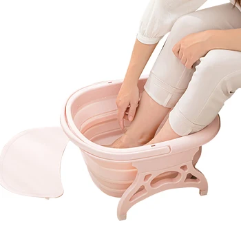 

Foot Soaking Bath Basin, Portable Foldable Foot Bath Tub Bucket, Feet Soaking Tub, Spa Bubbling Massage Wheel Bath-Tub