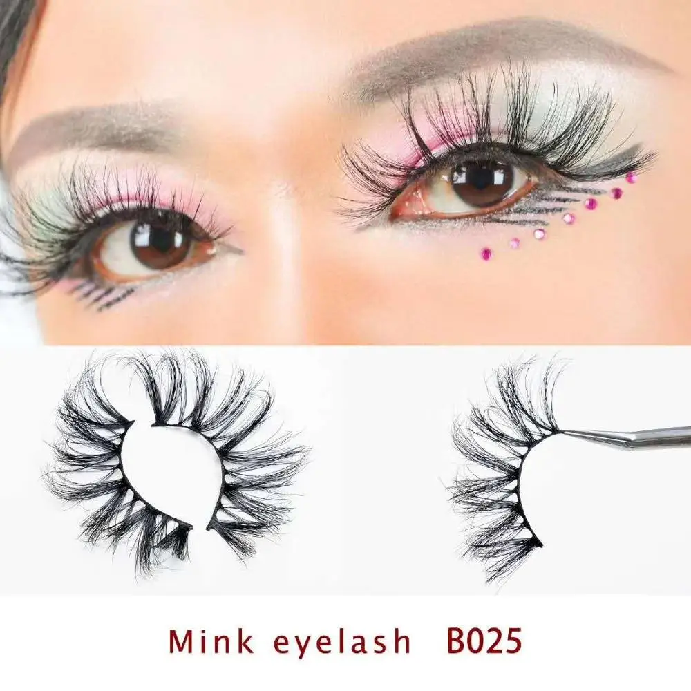 

New 25mm 3D Mink Eyelash Thick Crisscross Fluffy Dramtic Makeup Lashes Handmade Natural Full Strip Reusable False Lash 30Styles
