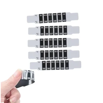 

5Pcs Flexible Baby Forehead Strip Kids Head Thermometer Fever Body Temperature Test Safe Non-Toxic Head Strip Health Care