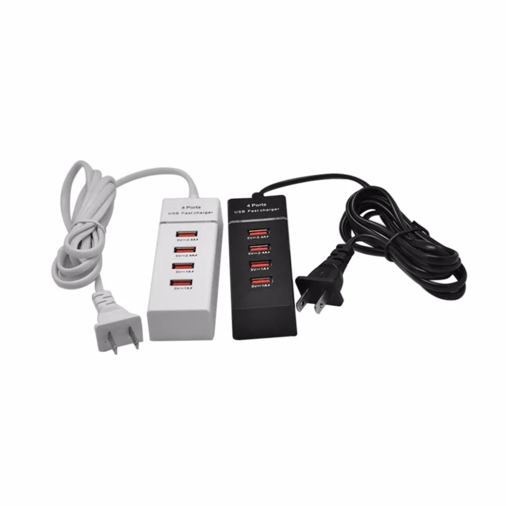 ICOCO новое горячее портативное цифровое зарядное устройство 4USB красочные огни Быстрая зарядка зарядное устройство