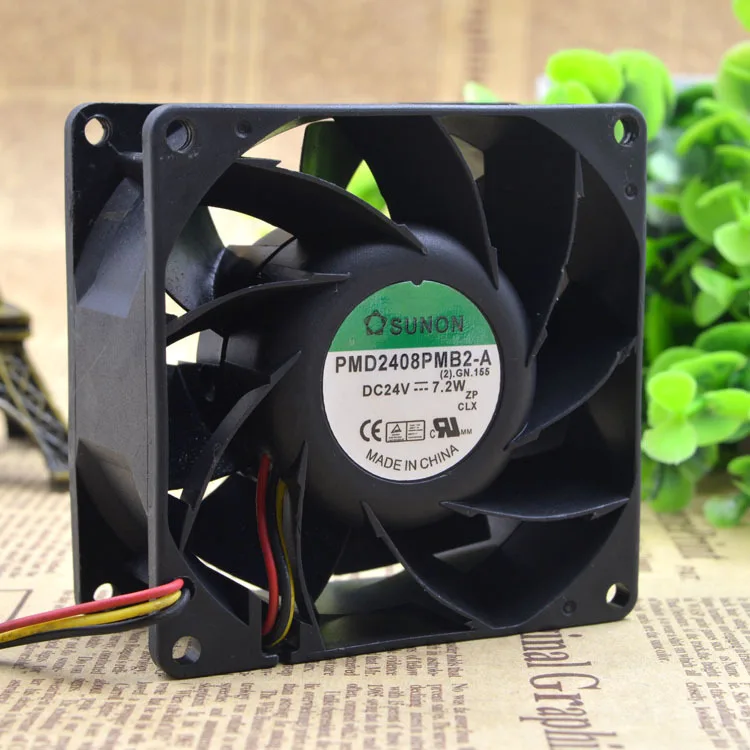 Для Охлаждения SUNON PMD2408PMB2-A DC24V 7,2 W 8 см 8038 Инвертор Вентилятор охлаждения