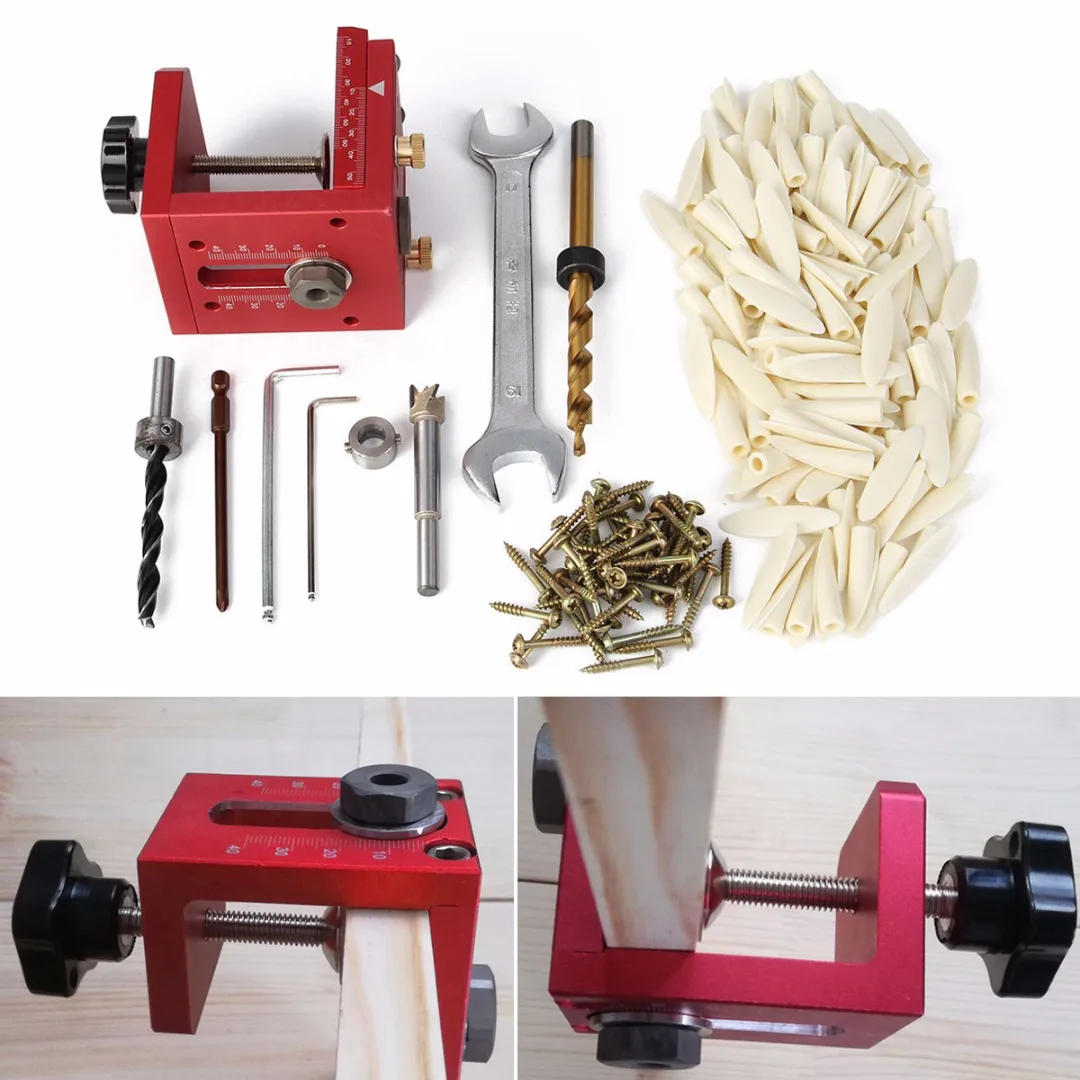 DWZ Pocket Hole Drill Guide Dowel Jig Woodworking Joinery For Kreg Carpentry Kit