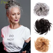 DIFEI вьющиеся волосы шиньон синтетические волосы для наращивания парик для женщин шиньон женский шиньон лента для волос пончик обернутый конский хвост
