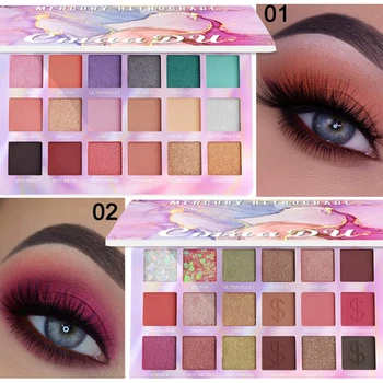 

18 Colors New Eyeshadow Makeup Palette Multicolor Pigment Waterproof Cosmetics