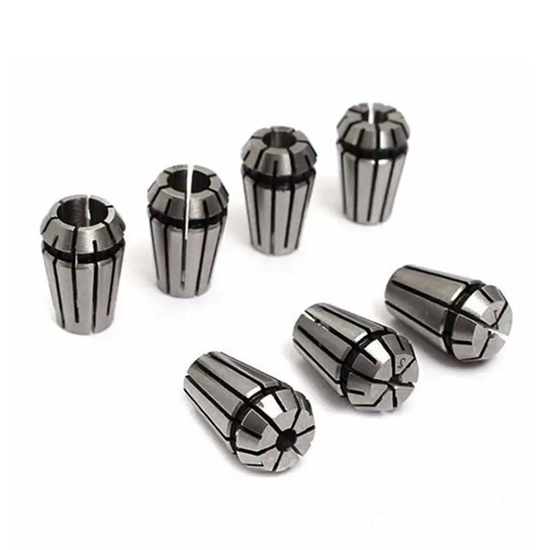 1pcs High Precision ER11 1-7MM 1/4 MM 6.35MM 1/8MM 3.175MM Spring Collet Chuck Set For CNC Engraving Machine Lathe Mill Tool,spring collet,collet chuck,spring collet chuck