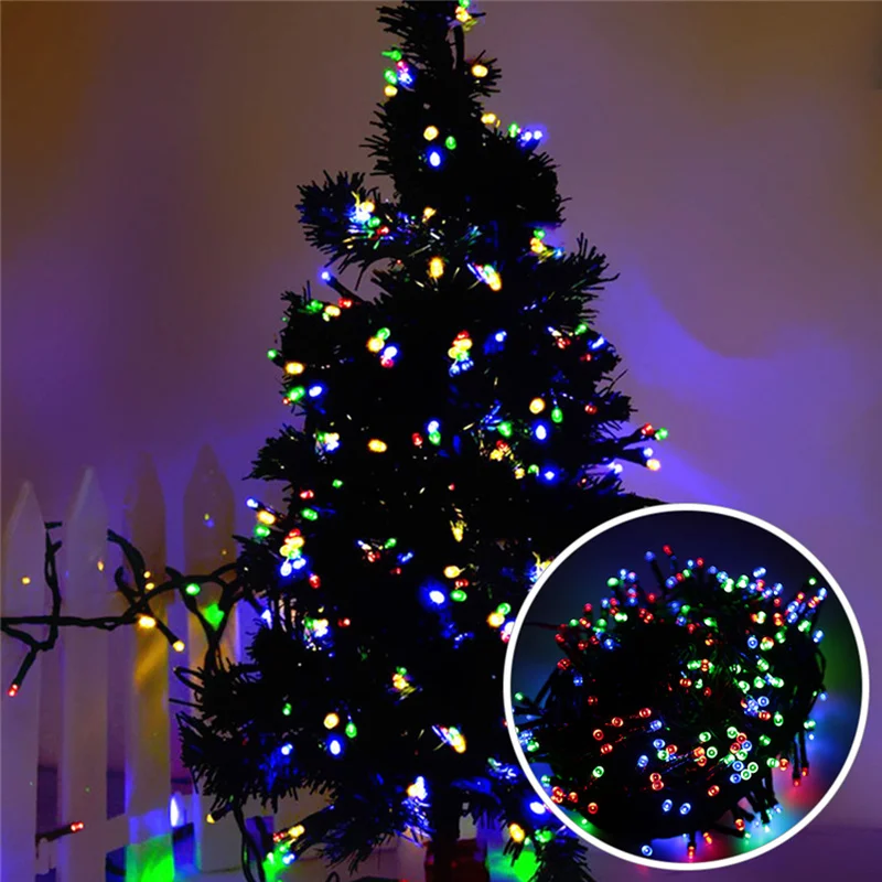 New Solar Led Christmas Light Outdoor Waterproof Garden Holiday Decor 8mode Powered Fairy Garland Multicolor Street Lights | Лампы и