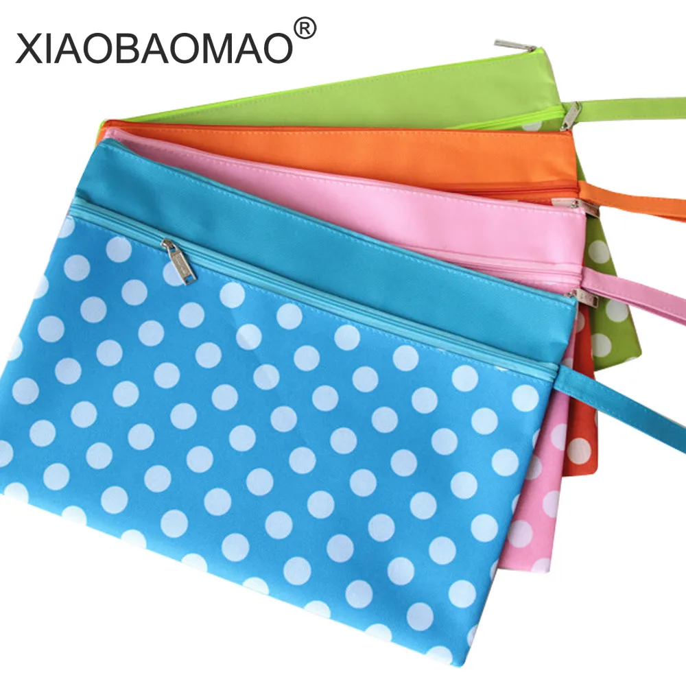 

3pcs A4 File Bag File Folder Documents File Bag Stationery Filling BAG School Office Storage File Pouch Holder Zipper Bag