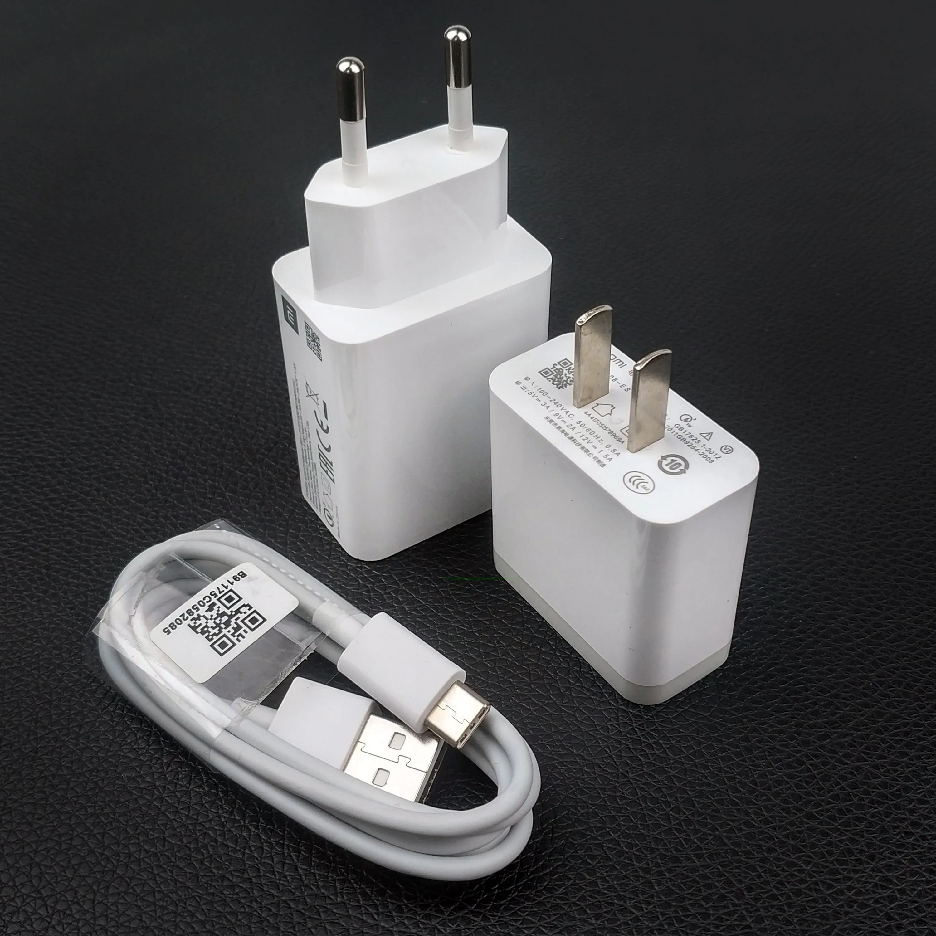 Xiaomi быстрое зарядное устройство, QC3.0, usb type-c кабель адаптер для путешествий для mi A3 A2 A1 mi x 3 2s Red mi 8 8a note 7 8 K20 pro