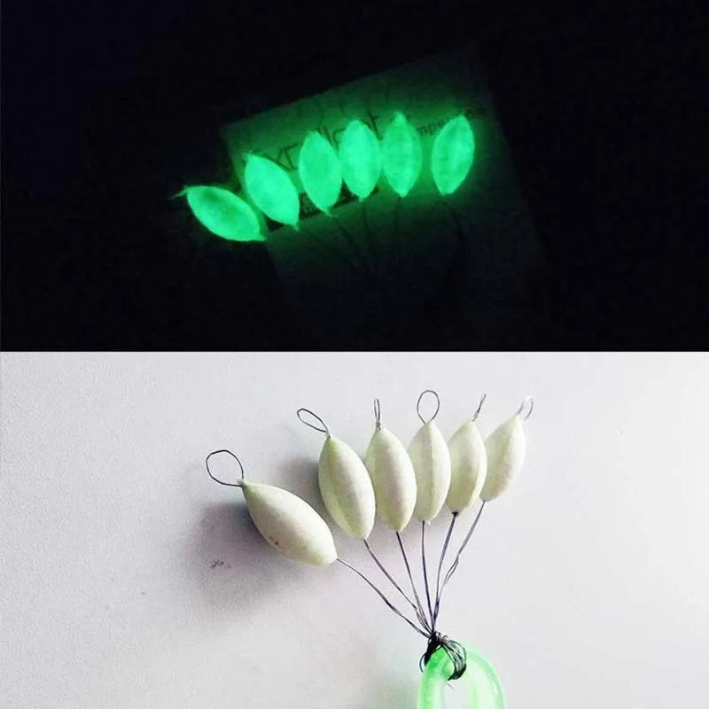 Lot de 5 flotteurs luminescents ovales 7 étoiles 11-15mm pour carpe, accessoire pêche