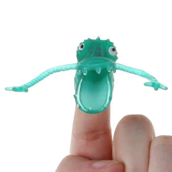 

10Pcs/Set Multi-color Finger Puppets PVC Plastic Dinosaur Finger Mini Kids Toys