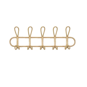 

1PC Rattan Wall Hooks for Decorative Wall Organizer Reusable Coat Hat Helper Decorative Wooden Wall Hook Housekeeper on Hooks