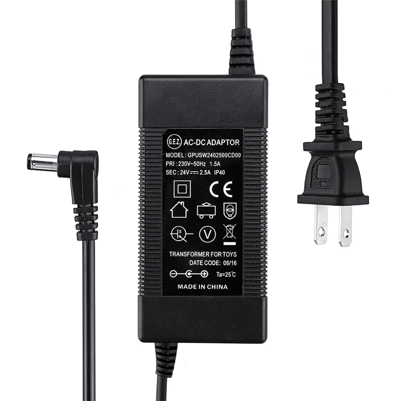 ЕС США штекер AC100-240V в DC24V 2.5A адаптер питания Светильник ing трансформатор зарядное устройство для светодиодные ленты светильник PWM дизайн