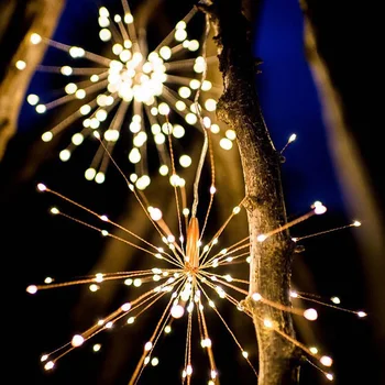 

Hanging Decor LED Stringlight Starburst Remote Control Energy-saving Waterproof Warm Fairy Light for Home Bedroom Decoration