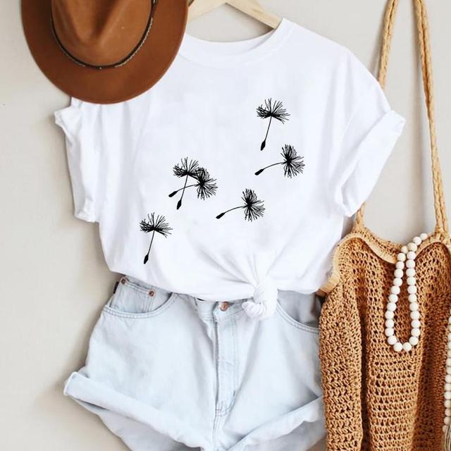 Cartoon Bird New Lovely Cute Trend 90s Style Fashion Summer Lady Print Tee Graphic T Top Female Tshirts Clothes T-Shirt