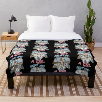 

Fight Like A Girl Fight Like A Tank Girl Tank Girl Blanket Wool Flannel Plush Blanket Bedspread For office Sherpa Blanket Couch