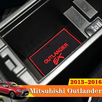 

14PCS Car Inner Gate Slot Pad Non-slip Cup Mats Anti Slip Door Groove Mat Accessories For Mitsubishi Outlander 2013 - 2016 2015