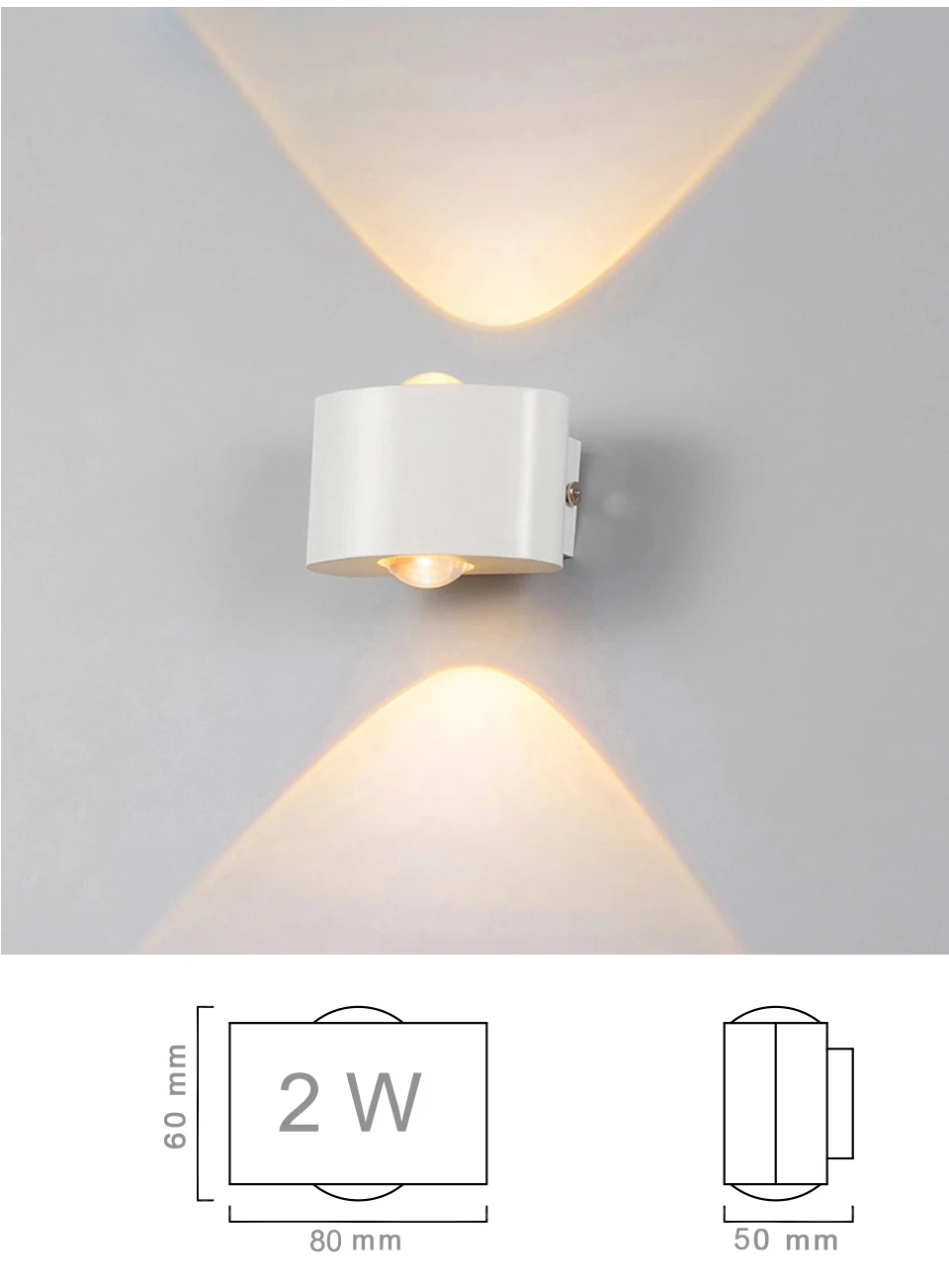 Conduziu a Lâmpada de Parede de Alumínio Levou ao ar Moderno para Home Luz do Banheiro Livre Indoor Down Preto Branco Escadas Quarto Cabeceira Ip65 up 1 Cheap Luminárias de parede