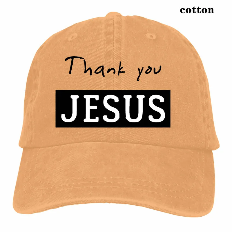 Jesus thank you Jesus Super soft Christians inspirational Baseball cap men women Trucker Hats fashion adjustable cap - Цвет: 3-Natural