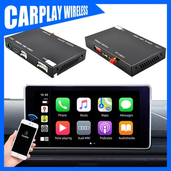 

Original Car Upgrade Wireless Carplay Andriod Auto Device For AUDI A3 Airplay Siri Voice Bluetooth Symphony Concert Radio Black