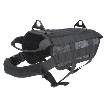 

NewWST 1000D Tactics Dog Vest For Large Dogs - Black Python Grain XL/L/M/S/XS