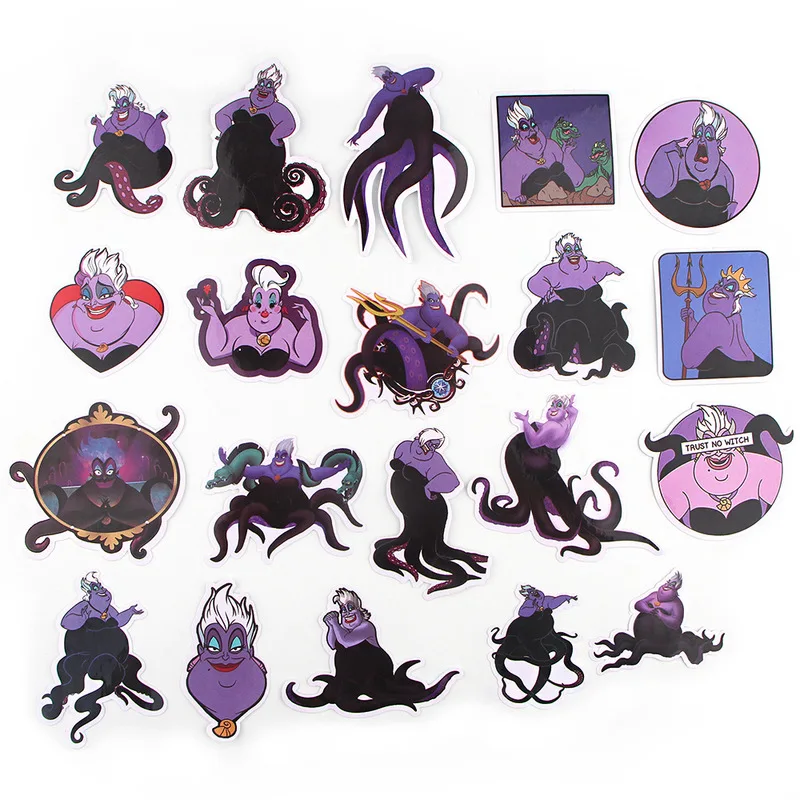20pcs/Pack Waterproof Ursula Stickers Skateboard Suitcase Guitar Luggage Laptop Stickers Kid Classic Toy afbeelding