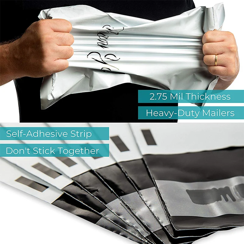 10pcs Printed Tote Bag Express Bag with handle Courier Self-Seal Adhesive Thick Waterproof Plastic Poly Envelope Mailing