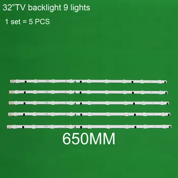 

Kit 5 PCS 9LED 650mm LED backlight strip bar for samsung UE32F5000 D2GE-320SC0-R3 2013SVS32H CY-HF320AGEV3H BN96-26508a
