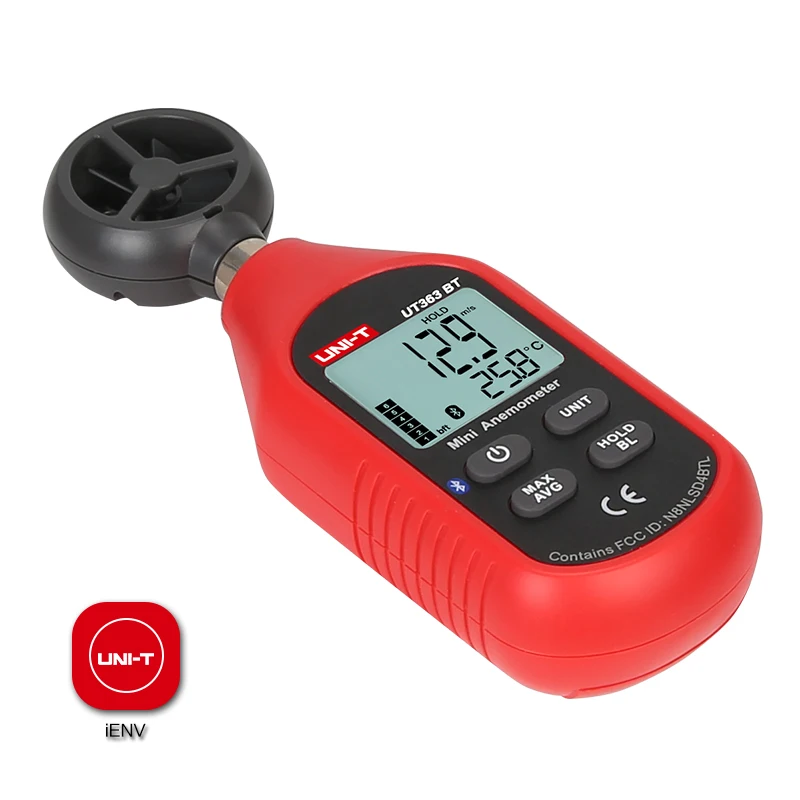 UNIT UT363 UT363BT Mini Handheld Anemometer With Bluetooth