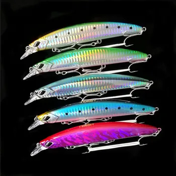 

5pcs 13cm 23.5g Topwater 0-1.5m Wobblers 3D Eyes Fishing Lure Minnow Hard Bait 3 fish Hooks Crankbait Floating Fishing Tackle
