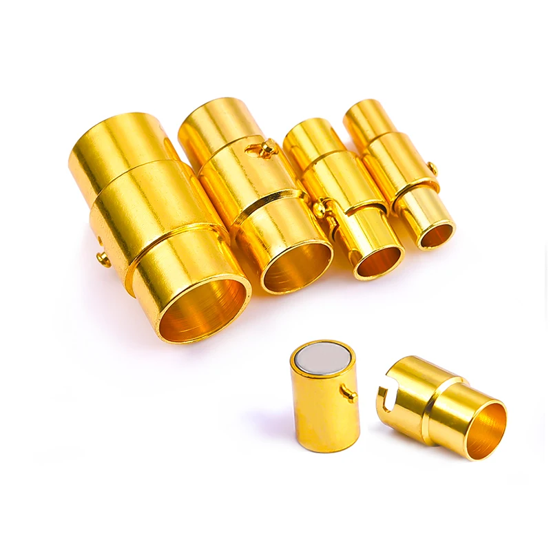 

5pcs Magnetic Clasp With Locking Mechanism Magnet Buckle 3/4/6/8mm Leather Cord End Cap Connector DIY Bracelet Jewelry Making