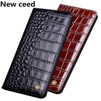 

High-end business crocodile genuine leather magnetic holder phone bag for Google Pixel 5 XL/Google Pixel 5 Phone Sleeve Case