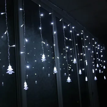 

Waterproof 4M Christmas Lights Curtain Waterfall Fairy Light AC 110V/220V Holiday Party Decorative Lamp String led guirlande