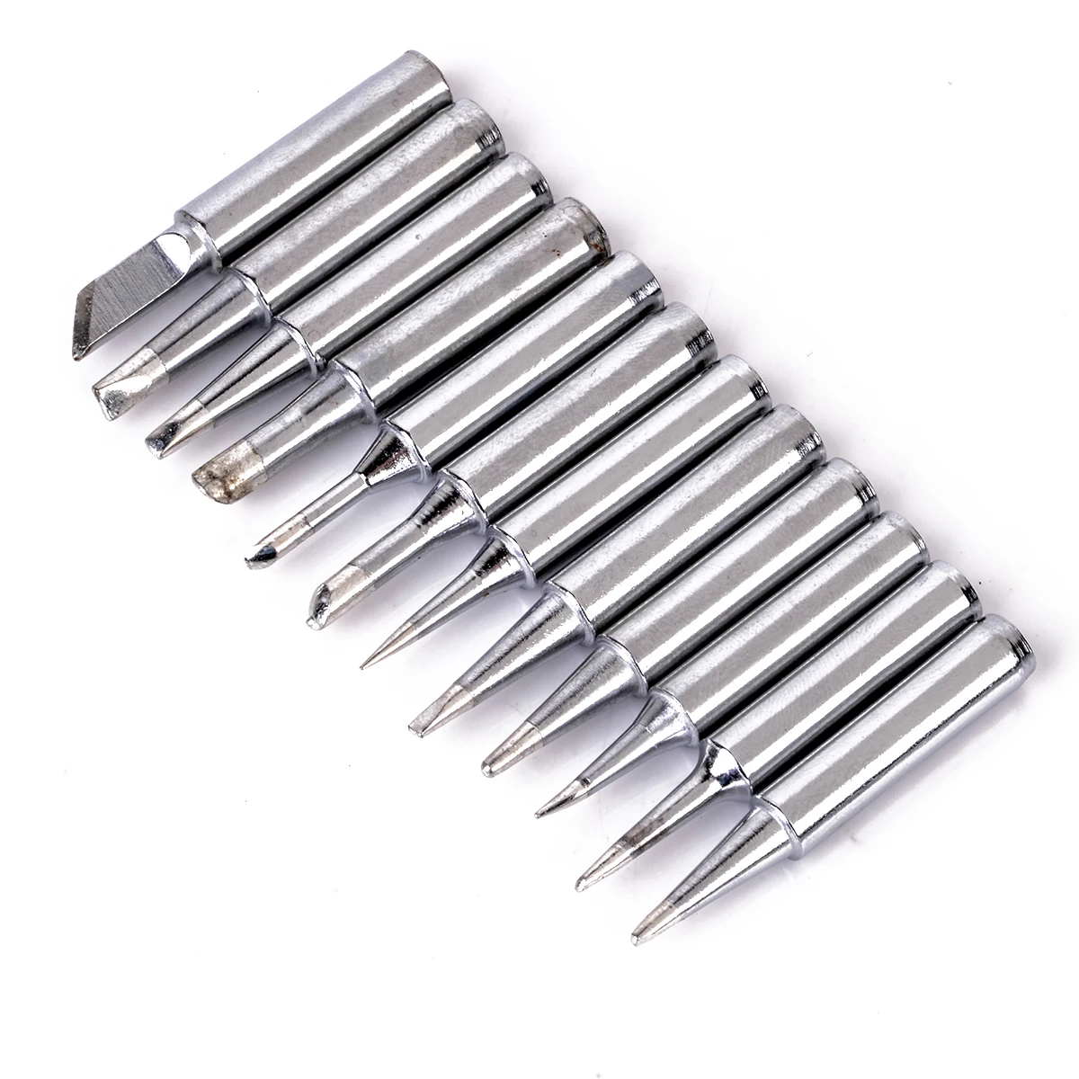 Mayitr 12pcs Pratical Solder Iron Tip 900M-T Soldering Tips Set For 936/937/928 Soldering Station Repair Tool
