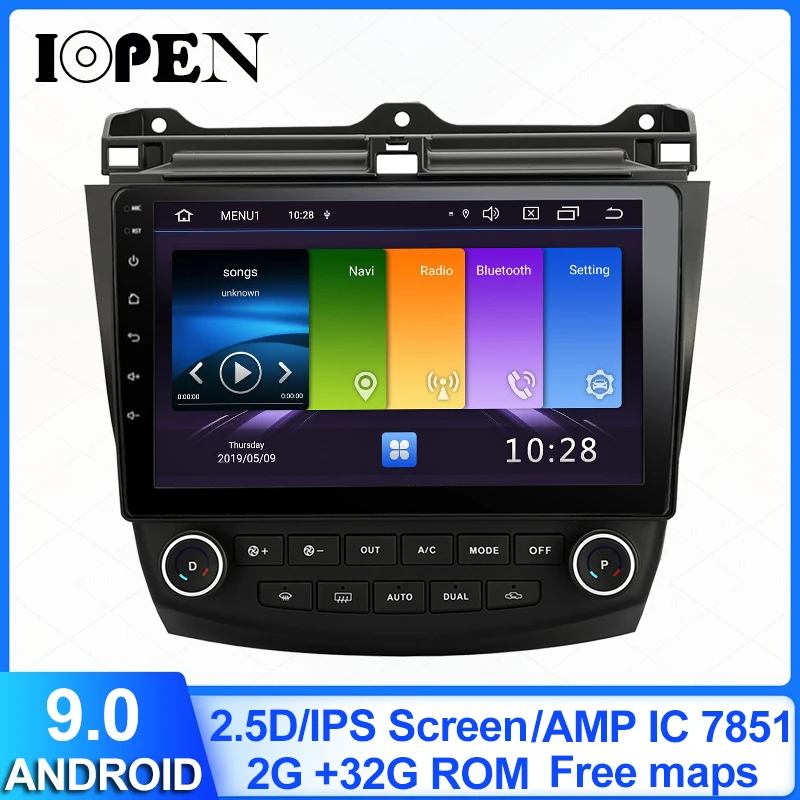 IOPEN Android 9 0 2.5D IPS для Honda Accord 7 2003 2007 автомобильный Радио Мультимедийный видео плеер