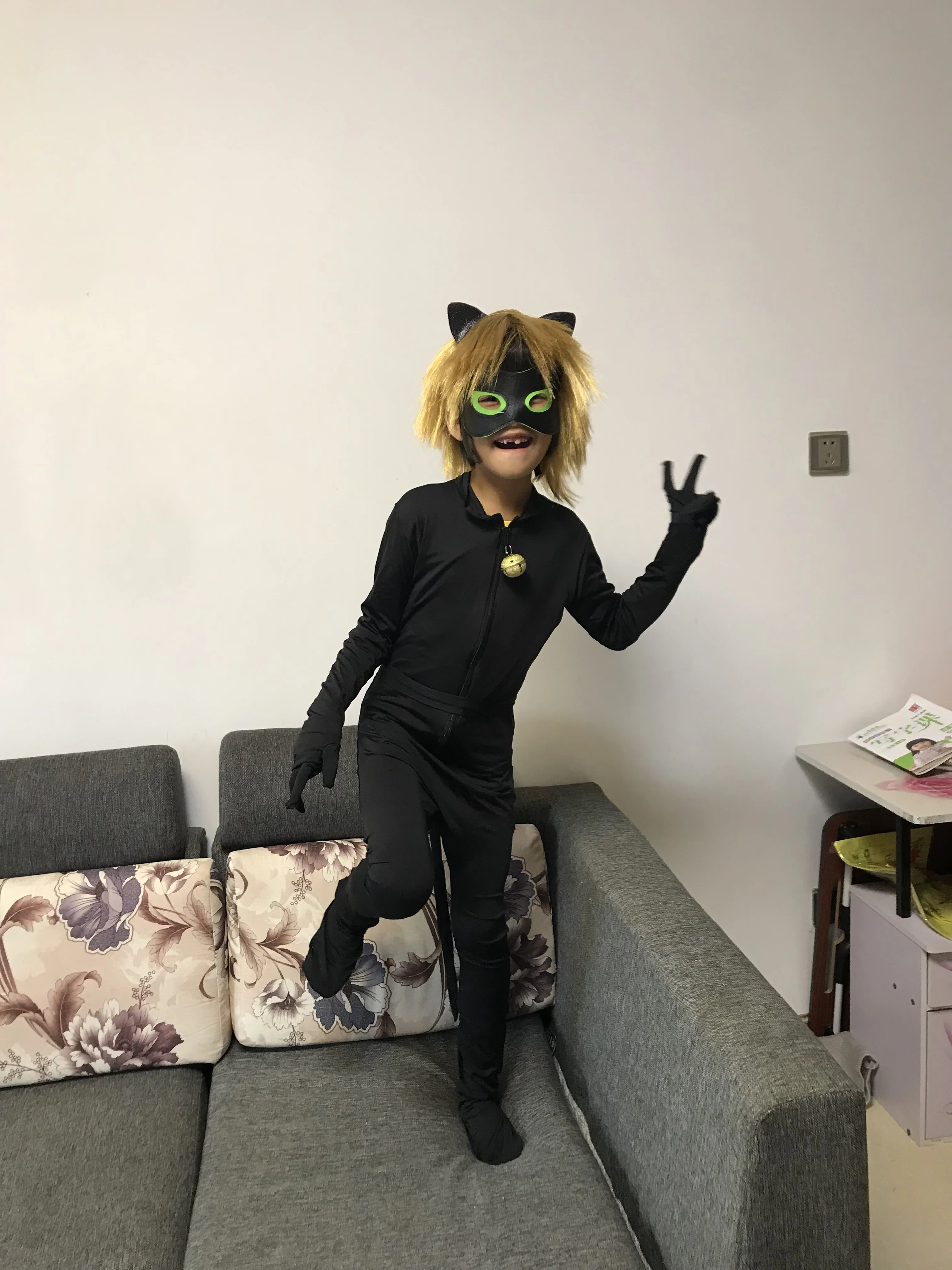 Костюм для косплея черной кошки Волшебная божья коровка комбинезон Хэллоуина