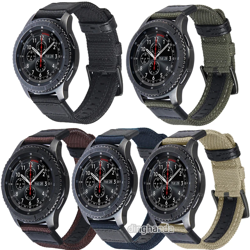 

New Woven Nylon Watch Band Strap For Samsung Gear S3 Watch 42mm 46mm Watch3 41mm 45mm Replacement Sport Wristband Correa