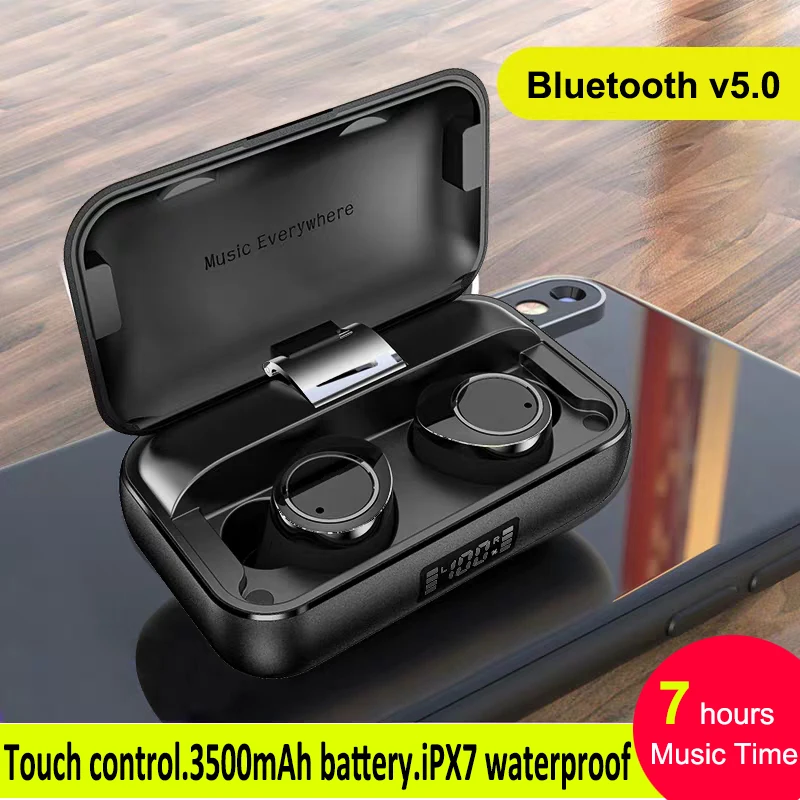 Наушники TWS X13 с Bluetooth 5 0 наушники шумоподавлением и микрофоном 3500 мАч настоящие