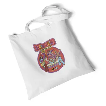 

Fashion Devil Print Lady Canvas Bag Large Storage Reusable Shopping Bag Shoulder Bag Original Foldable Large Tote Bag Handbag