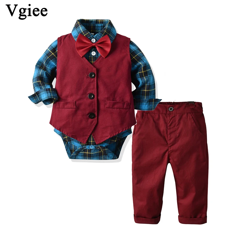 

Vgiee Kids Clothing Fall Outfits for Baby Birthday Party and Weddding Clothes Full Fall Boys Set CC734