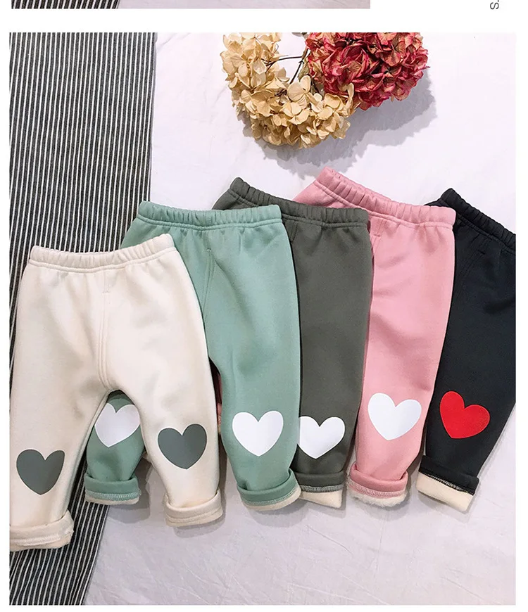 Штаны для маленьких девочек; теплые флисовые зимние штаны для малышей; Одежда для новорожденных; брюки для малышей; бархатные детские леггинсы