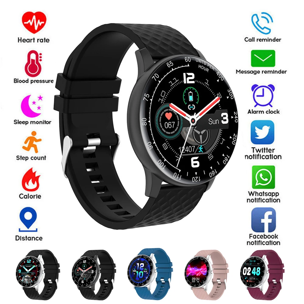 

H30 Smart Watch Men Diy Watchface Full Touch Fitness Tracker Heart Rate Blood Pressure Smart Clock Women Smartwatch